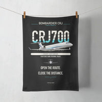 Thumbnail for Bombardier CRJ700 design on black towel