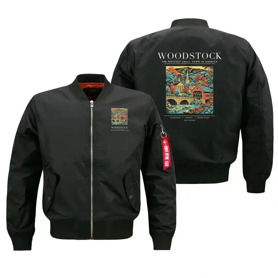 WOODSTOCK - Poster - Bomber Jacket - Black