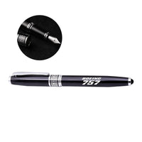Thumbnail for Boeing 757 & Text rollerball pen - black