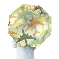 Thumbnail for Seamless Colourful Airplanes aviation design on windproof polyester umbrella.