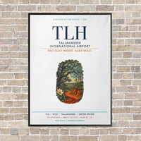 Thumbnail for Tallahassee International Airport TLH vertical canvas print - framed - white background