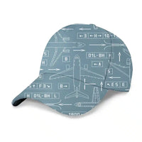 Thumbnail for Jet Planes & Airport aviation embroidery on structured cotton 3D peaked cap.