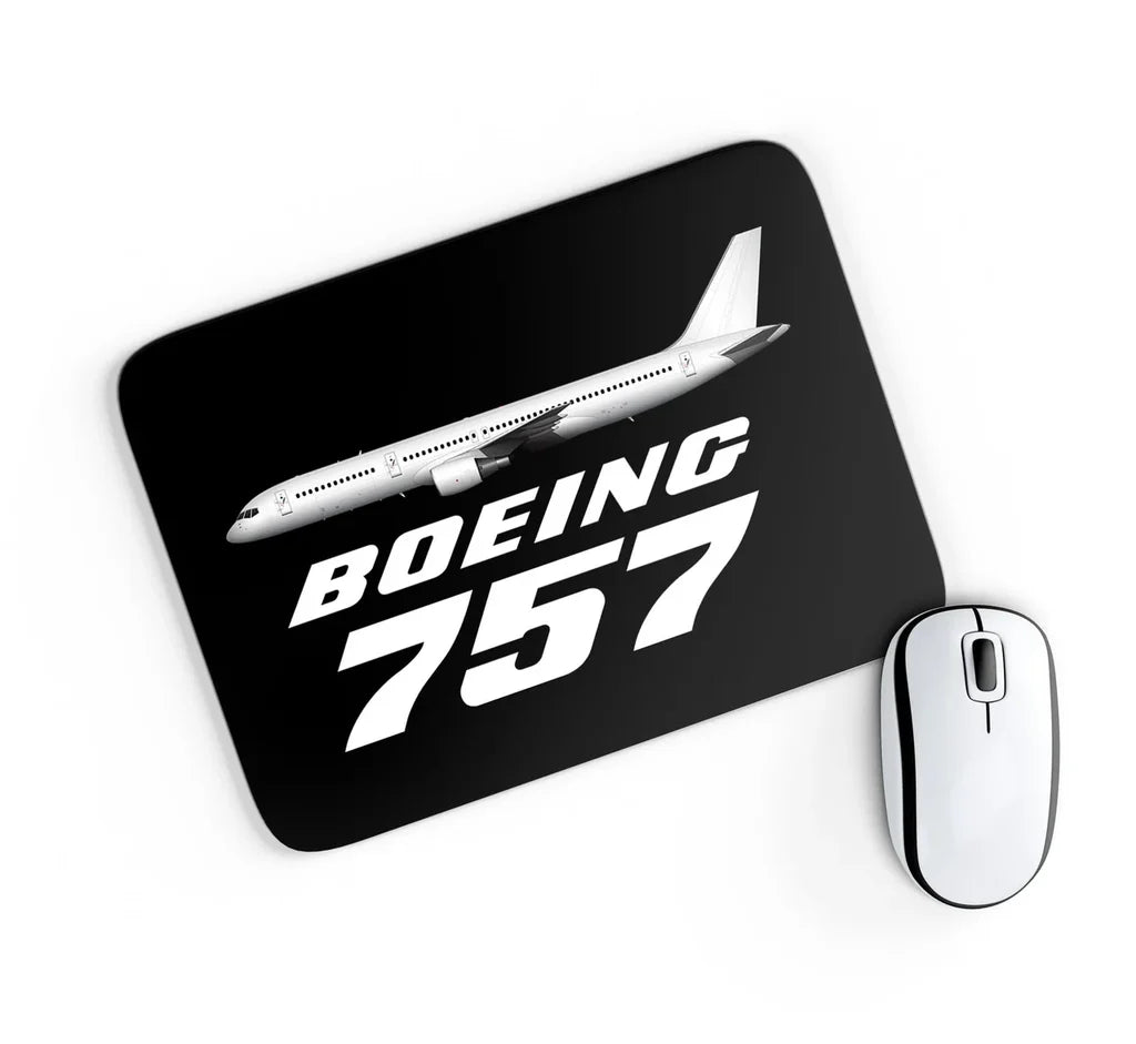 The Boeing 757 aviation design on neoprene with anti-slip base mouse pad.