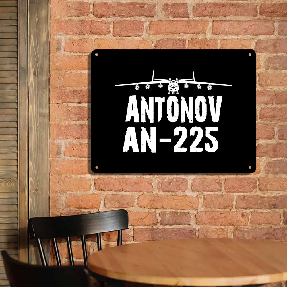 Antonov AN-225 & Plane aviation design on durable metal with painted finish metal sign.
