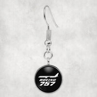 Thumbnail for The Boeing 757 aviation earrings, hypoallergenic alloy body with engraved detail.