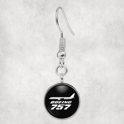 The Boeing 757 aviation earrings, hypoallergenic alloy body with engraved detail.