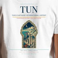 Thumbnail for Tunis-Carthage International Airport (TUN) double-side t-shirt design close-up cover