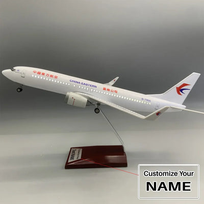 Side view of China Eastern Airlines Yunnan Boeing 737 Airplane Model (1/110 Scale - 37CM) aviation LED model airplane in diec.