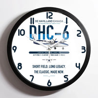 Thumbnail for DHC-6 Twin Otter Classic 300-G design on white framed wall clock