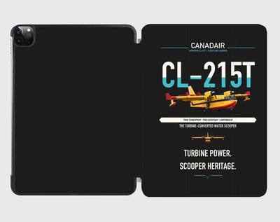 Canadair CL-215T design on black ipad tablet case