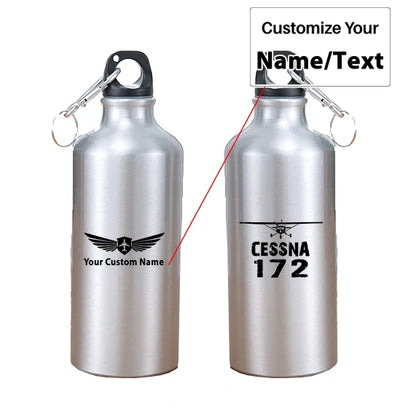Cessna 172 & Plane aviation design on thermos, vacuum-insulated.