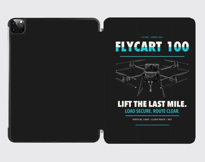 DJI FlyCart 100 design on black ipad tablet case