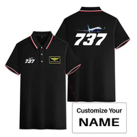Thumbnail for Super Boeing 737-800 Stylish Polo T-Shirts (Double-Side) aviation design printed on soft cotton stylish double-side polo.