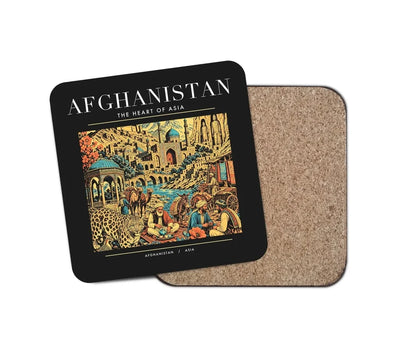 AFGHANISTAN - Poster - Coaster - Black