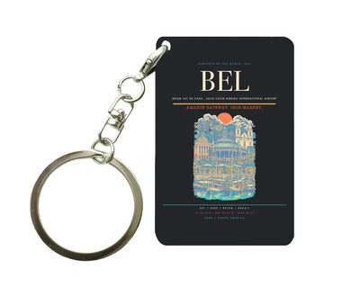 Belem Val de Cans - Julio Cezar Ribeiro International Airport BEL Key Chain design on black key chain