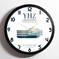 Thumbnail for Halifax Stanfield International Airport (YHZ) design on white framed wall clock