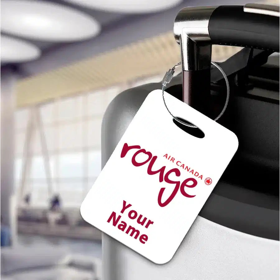 Air Canada rouge Airlines aviation design acrylic luggage tag, durable acrylic construction.