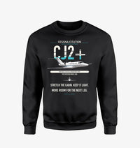 Thumbnail for Cessna Citation CJ2+ design on black sweatshirt