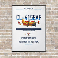 Thumbnail for Canadair CL-415EAF vertical canvas print - framed - white background