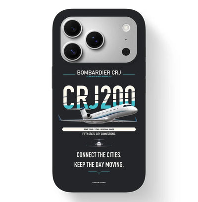 CRJ200 Case design on black iphone case