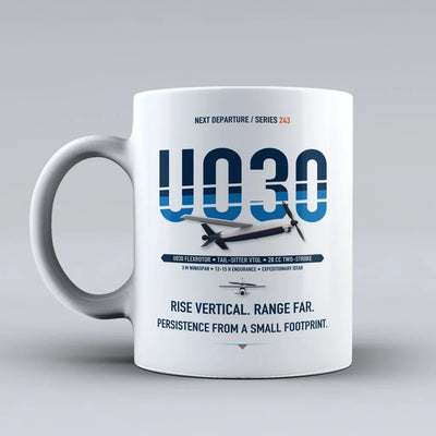U030 Flexrotor Mug design on white airbus