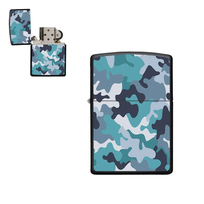 Military Camouflage Green aviation metal lighter in premium metal alloy.