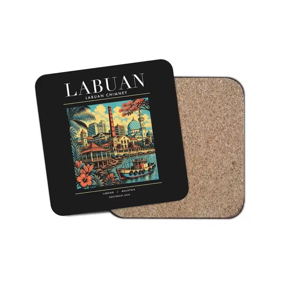 LABUAN - Poster - Coaster - Black