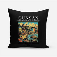 Thumbnail for GUNSAN - Poster - Pillow - Black