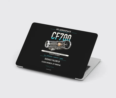 CF700 design on black MacBook case