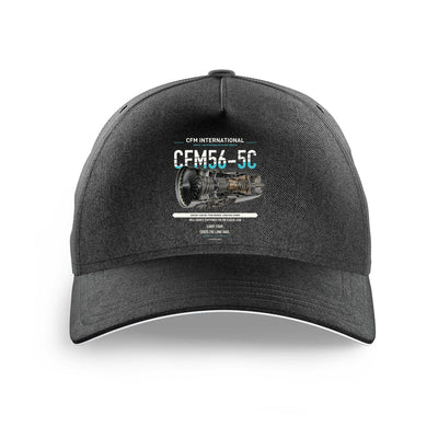 CFM56-5C design on black printed hat