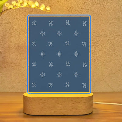 Nice Airplanes (Blue) aviation design on premium acrylic with LED night lamp.