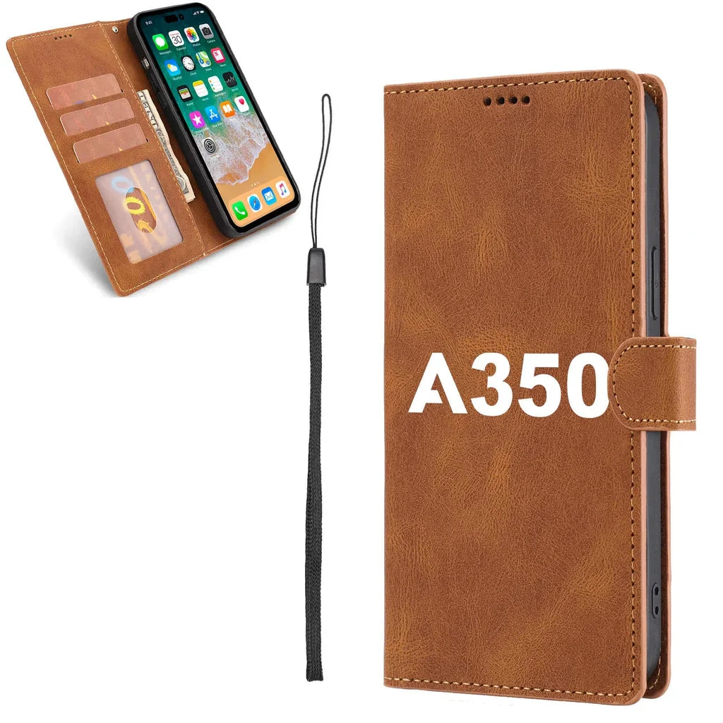 Airbus A350 Flat Text Leather Samsung S & Note aviation themed leather Samsung Galaxy S/Note case for Samsung Galaxy S/Note.