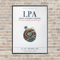 Thumbnail for Gran Canaria Airport LPA vertical canvas print - framed - white background