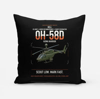 Thumbnail for Bell OH-58D Kiowa Warrior design on black pillow