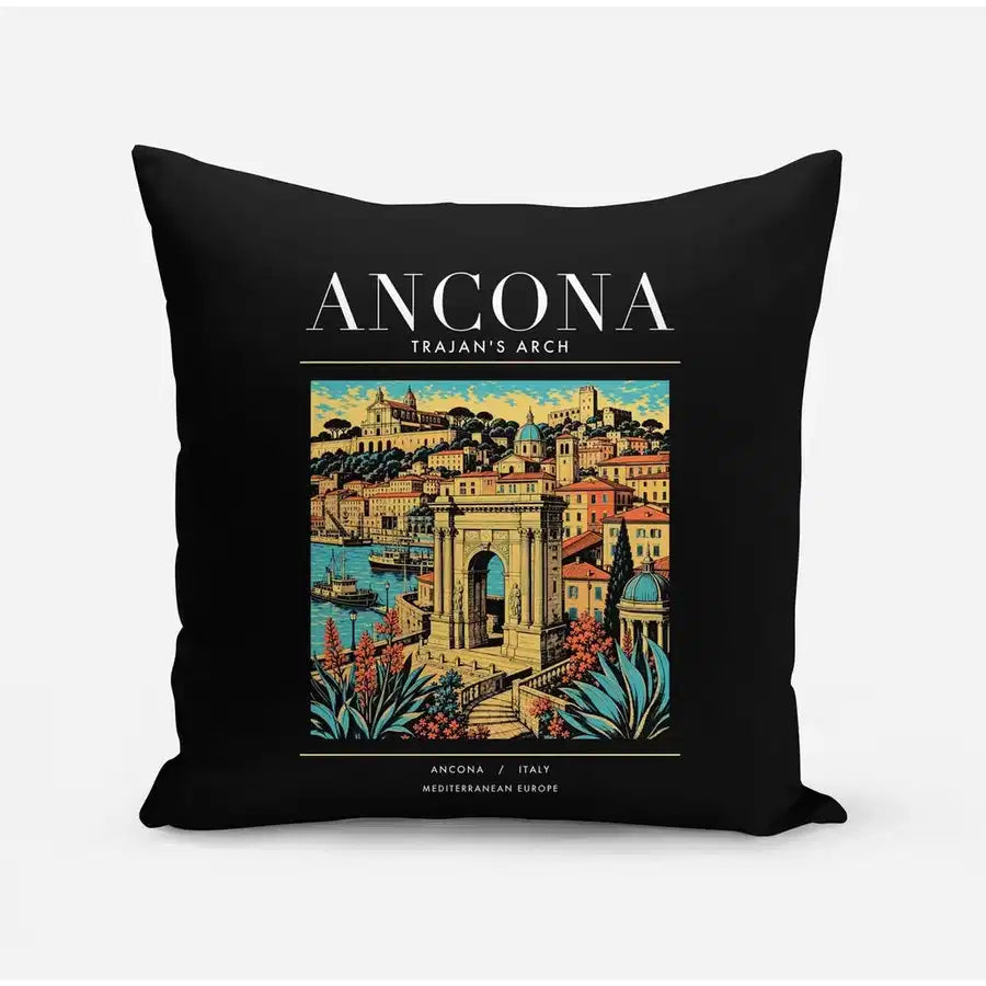 ANCONA - Poster - Pillow - Black