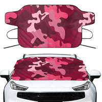 Thumbnail for Military Camouflage Red Car aviation design on car windshield cover.