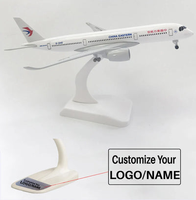 Side view of China Eastern Airlines Airbus A350 Airplane Model (20CM) aviation 20-30cm scale model aircraft in diecast metal.