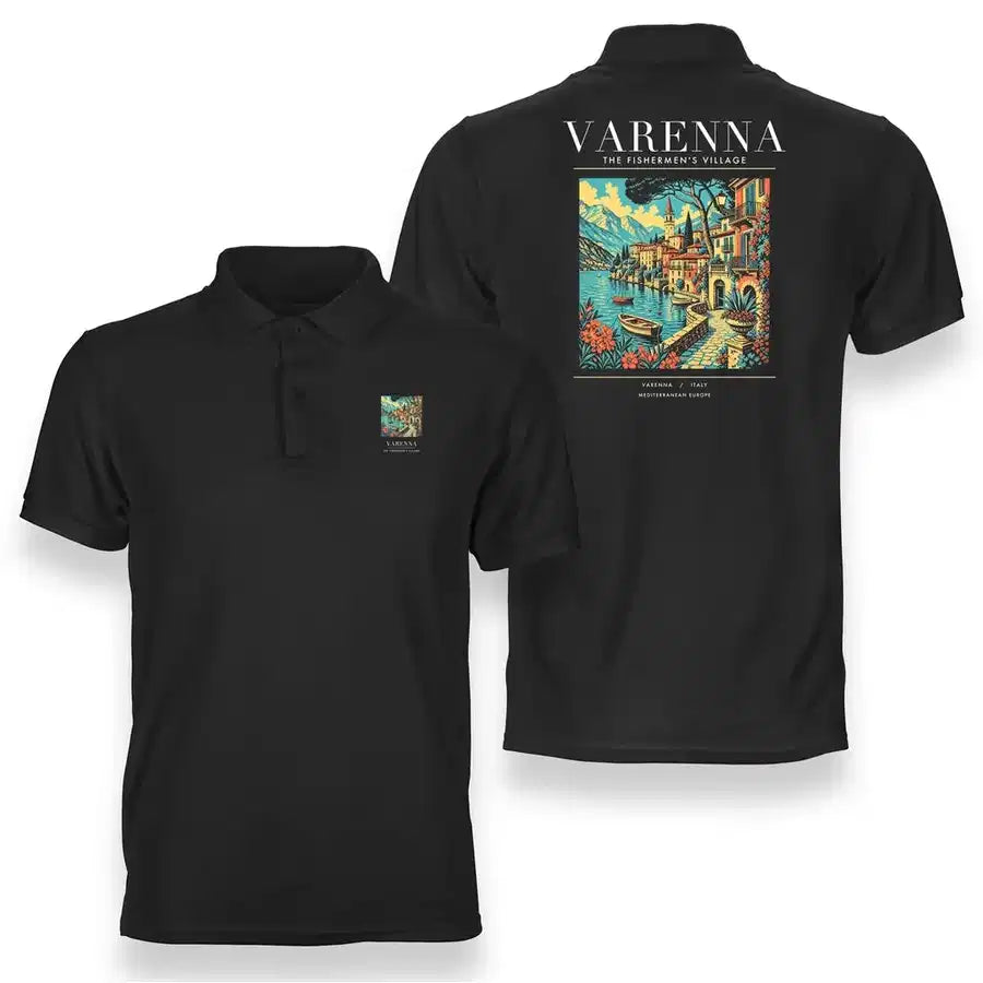 VARENNA - Poster - Double-Side Polo - Black
