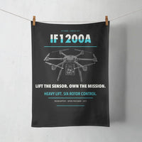 Thumbnail for Inspired Flight IF1200A design on black towel