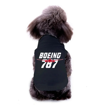 Pet vest with Amazing Boeing 787 Dog Pet aviation design, quilted insulated panel.