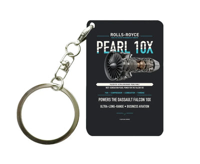 PEARL 10X Key Chain design on black key chain