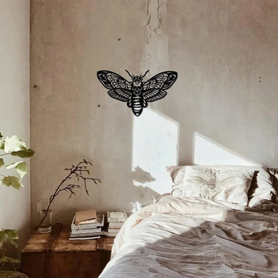 Butterfly Skull Motocross Metal Sign Wall Sculpture 30x17.6CM aviation design on premium decorative material hanging wall dec.