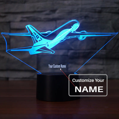 Departing Boeing 787 3D Lamps aviation themed 3D night lamp, premium acrylic with LED.