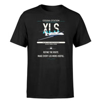 Thumbnail for Cessna Citation XLS design on black double-side t-shirt, single-side print