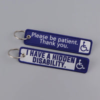 Thumbnail for Please be patient. Thank you aviation fashion key chain in polished metal.