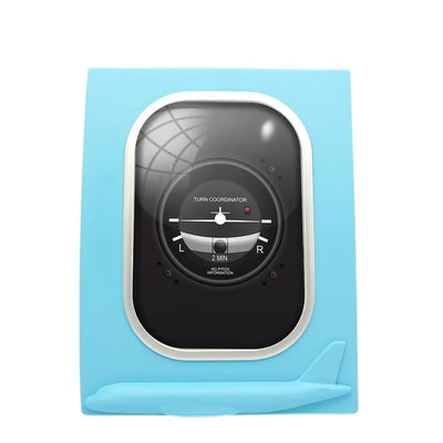 Airplane Instruments-Turn Coordinator aviation design on durable resin with glass face airplane window photo frame.