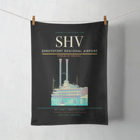 Thumbnail for Shreveport Regional Airport (SHV) design on black towel