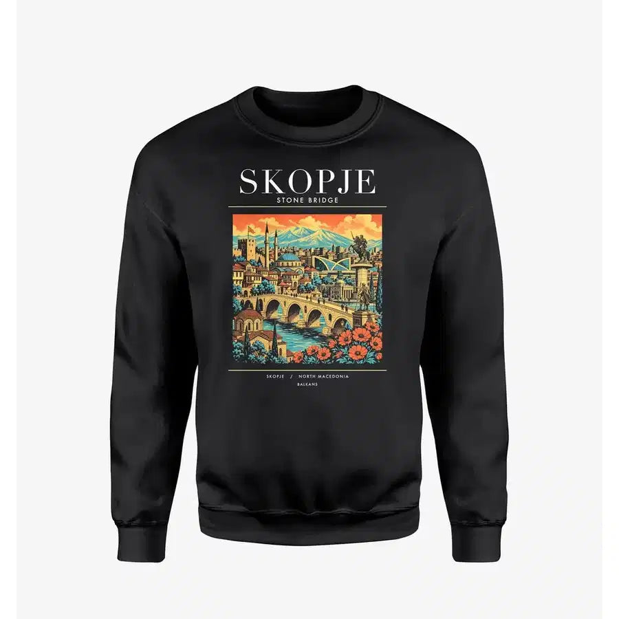 SKOPJE - Poster - Sweatshirt - Black