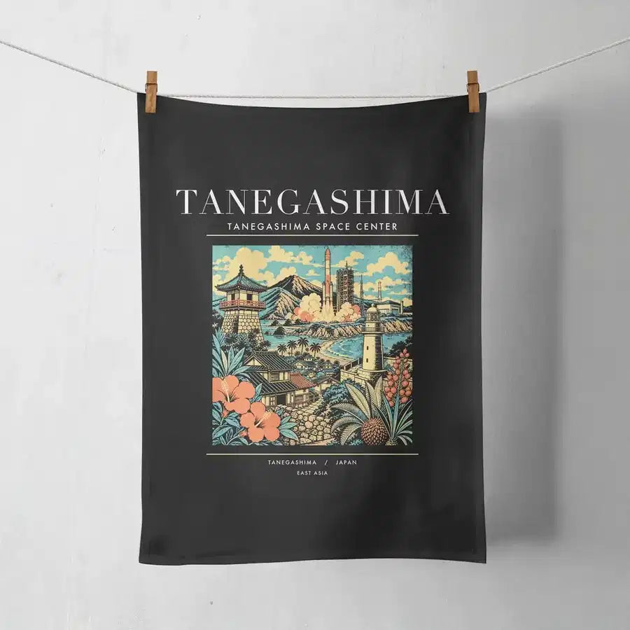 TANEGASHIMA - Poster - Towel - Black