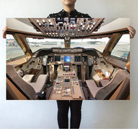 Thumbnail for Boeing 747 Cockpit aviation themed poster, premium poster paper.